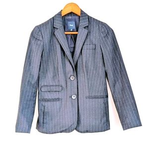 Navy Blue Pinstripe Blazer